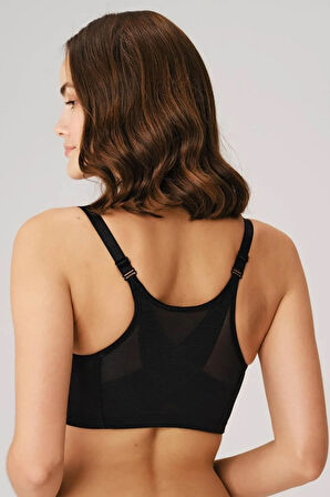 Kadın Toparlayıcı Minimizer Balensiz Beyaz Dolgusuz Önden Açılan Sırt Destekli Medikal Sütyen