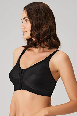 Kadın Toparlayıcı Minimizer Balensiz Beyaz Dolgusuz Önden Açılan Sırt Destekli Medikal Sütyen