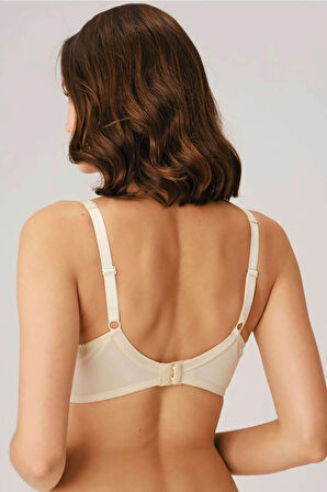 Kadın Balenli Desteksiz Beyaz Dolgusuz Toparlayıcı Günlük Klasik Küçültücü Sütyen 