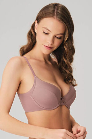 Kadın Balenli Desteksiz Lila Dolgusuz Kol Altı Genişletilmiş Sırtı Yapıştırma Günlük T-Shirt Sütyeni