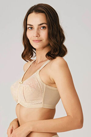 Kadın Pamuklu Balenli Beyaz Desteksiz Dolgusuz Toparlayıcı Küçültücü Sütyen