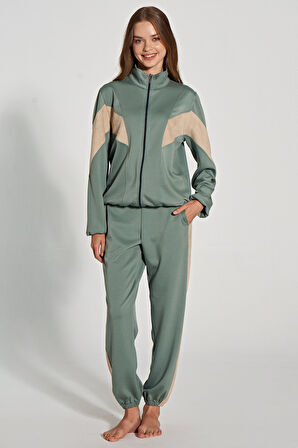 Kadın Fermuarlı Uzun Kollu  Eşofman Takımı