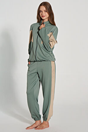 Kadın Fermuarlı Uzun Kollu  Eşofman Takımı