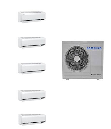 Samsung AJ100TXJ5KH/EA 1+5 Multi 7+7+9+12+24 A Enerji Sınıfı İnverter Multi Split Duvar Tipi Klima