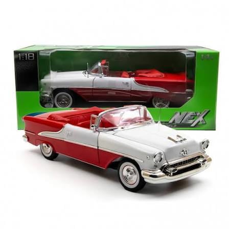 Welly 1955 Oldsmobile Super 88 Üstü Açık Kırmızı 1:18 Model Araba