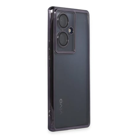 Vivo V29 Lite Kılıf Razer Lensli Silikon - Mor