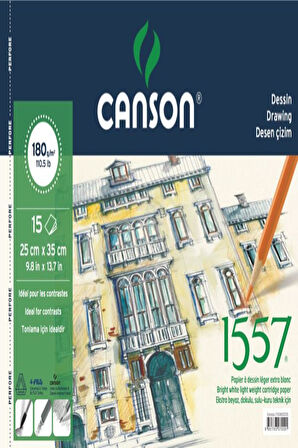 Canson 1557 Resim Ve Çizim Blok 180 Gr 25X35 15 Yaprak Resim Defteri Fcns180152535