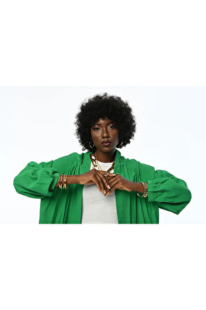 KADIN DÜZ RENK OVERSİZE KESİM KİMONO