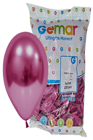 Erbay Gemar Gm110 Metalik Balon İthal 100Lü_ Fuşya 64