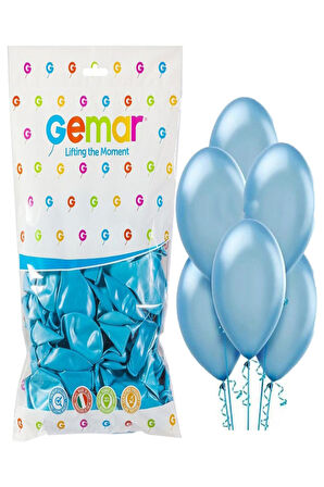 Erbay Gemar Gm110 Metalik Balon İthal 100Lü_Light Blue (Açık Mavi) 35