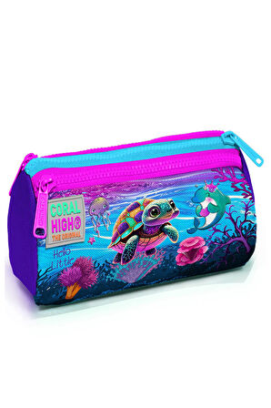 Yaygan Coral High Kalem Çantası Üç Bölmeli 22056