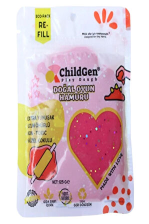 Childgen Doğal Oyun Hamuru Ecopack Glitter 4Lü Simli Set 4X125 gr