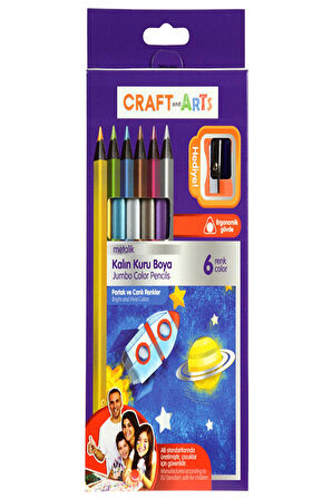 Craft And Arts Kuru Boya Jumbo Mtlk 6Lı Cakb 6M 51010057