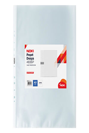 Noki Poşet Dosya A3 Dikey 25Li (90 Mıc) 4836 P