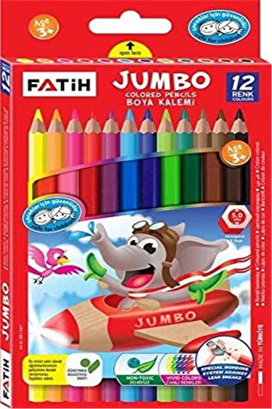 Fatih Jumbo Kuruboya 12 Renk Tam Boy