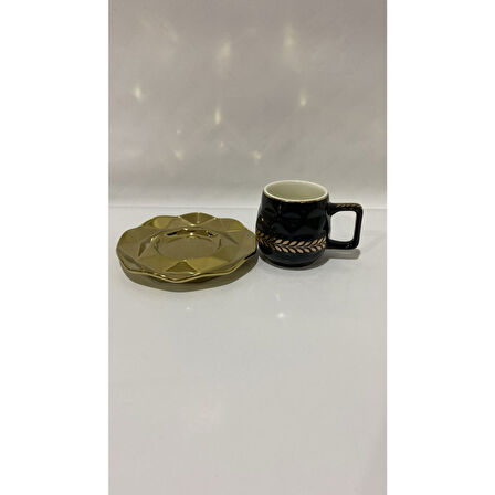 SADO 0824 KAHVE FİNCAN TAKIMI SİYAH
