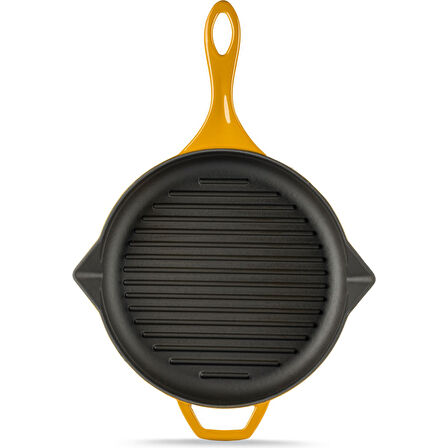 HOSSEVEN HS Y GTV 28 YUVARLAK GRİLL TAVA/KAPAK 28CM ÇİFT KULP SARI