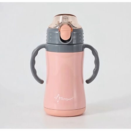 PENGUEN 3048 BİBERON TERMOS PEMBE ÇELİK ÇİFT KATLI 280ML
