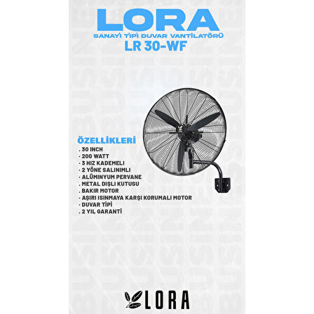 LORA 30 İNÇ DUVAR TİPİ SANAYİ VANTİLATÖR