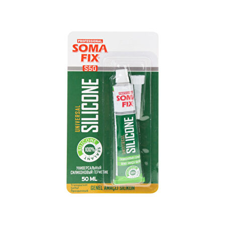 SOMAFİX SİLİKON GENEL AMAÇLI TÜP ŞEFFAF 50ML