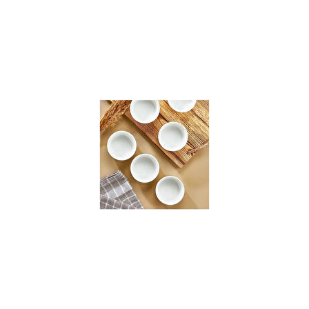 AKILLIELMA- CKR4016 PORSELEN 6CM MİNİ SUFLE REÇELLİK 6 PARÇA