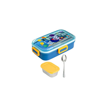 AKILLIELMA-LUNCH BOX BESLENME KABI ÇELİK İTHAL ENJOY MAVİ K.2537 92553 0237
