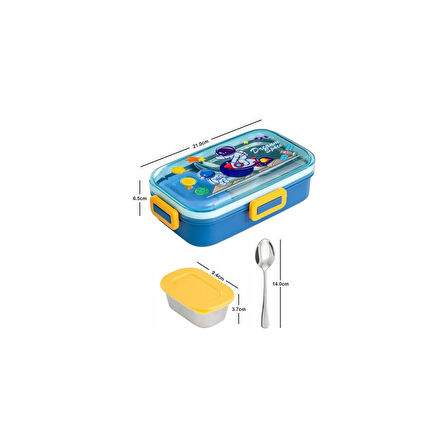AKILLIELMA-LUNCH BOX BESLENME KABI ÇELİK İTHAL ENJOY MAVİ K.2537 92553 0237
