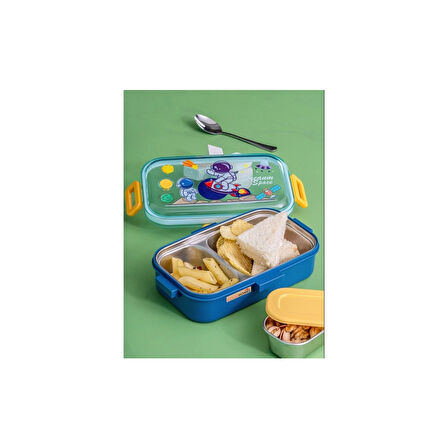 AKILLIELMA-LUNCH BOX BESLENME KABI ÇELİK İTHAL ENJOY MAVİ K.2537 92553 0237