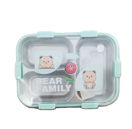 AKILLIELMA -LAXSON BESLENME KABI ÇELİK İTHAL BEAR FAMİLY YEŞİL 97088 0885