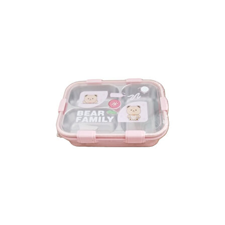 AKILLIELMA -LAXSON BESLENME KABI ÇELİK İTHAL BEAR FAMİLY PEMBE 97088 0885