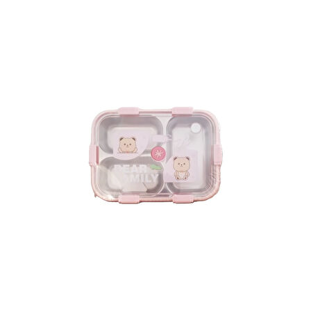 AKILLIELMA -LAXSON BESLENME KABI ÇELİK İTHAL BEAR FAMİLY PEMBE 97088 0885