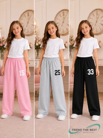 Yazlık Kız Erkek Unisex Çocuk Baggy Kalıp Siyah, Pembe, Gri 3'lü Eşofman Altı Takımı
