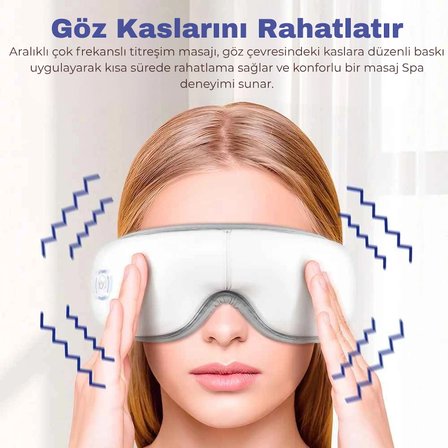 Akıllı Göz Masaj Aleti Isıtmalı Hava Basınçlı Titreşimli Şarjlı Göz Terapi ve Göz Çevresi Bakım Cihazı