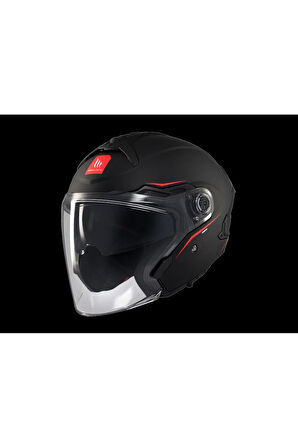 MT Cosmo Sv Solid A1 Mat Siyah Açık Kask