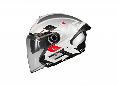 Kask Mt Cosmo Sv Silence A2 Gloss Gümüş Gözlüklü