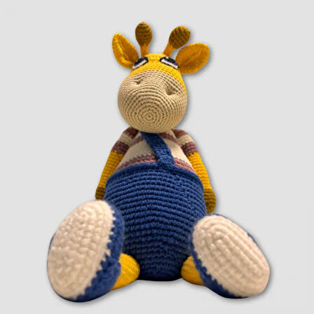 Uretti - Ahmet 3816   Amigurumi Örgü Oyuncak  Zürafa 38 Cm - Sarı