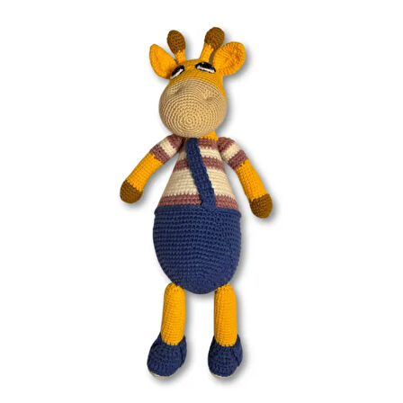Uretti - Ahmet 3816   Amigurumi Örgü Oyuncak  Zürafa 38 Cm - Sarı