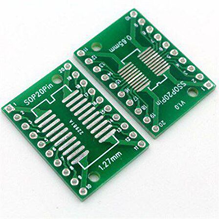 SMD/DIP Çevirici (TSSOP20 SSOP20)  x 1 Adet  (rf031)