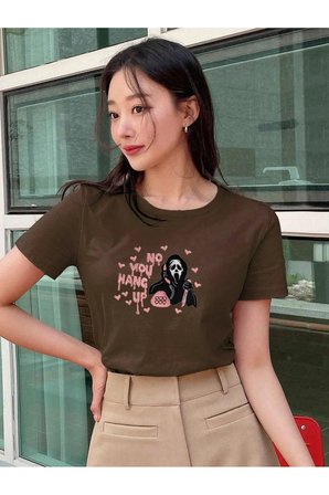 Unisex No You Hung Up Baskılı Tasarım Tshirt