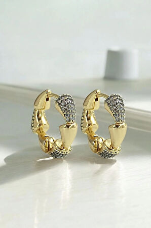 Gold Şık Kadın Küpe