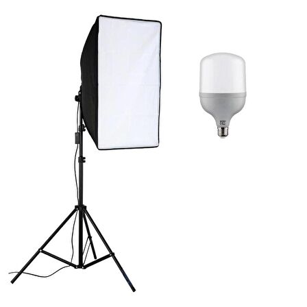 Video Softbox Sabit Işık Seti Sürekli Işık 50x70 LED Işık