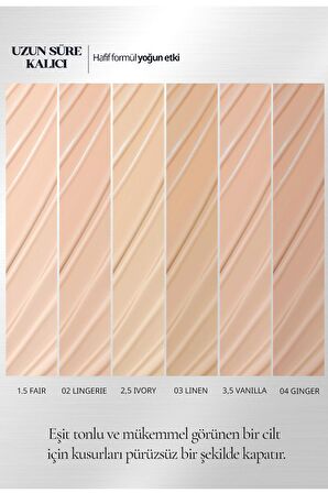 Hafif Formüllü, Uzun Süre Kalıcı Kapatıcı Clio Kill Cover Airy-Fit Concealer (3.5 Vanilla)