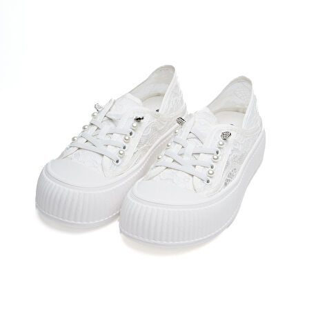 Bağcıklı Fileli Günlük Kadın Sneaker
