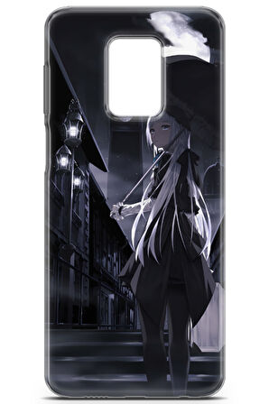 Xiaomi Redmi Note 9 Pro uyumlu Girls 21 UV Lans Beyaz Saç Şemsiye Gece 