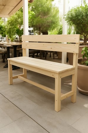 DizyWood Masif Ahşap Bank Bench – Dekoratif Oturma Bankı