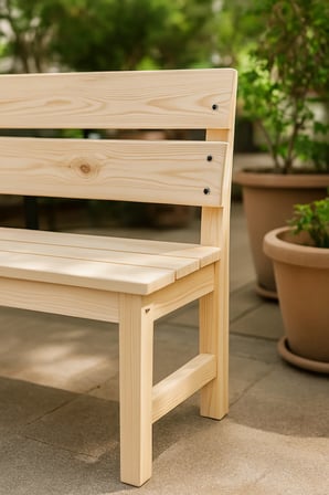 DizyWood Masif Ahşap Bank Bench – Dekoratif Oturma Bankı