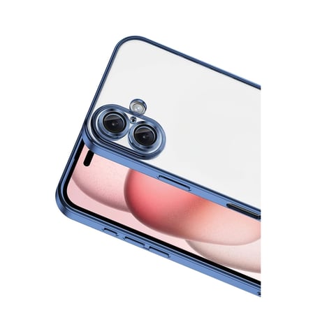 Apple iPhone 17 Razer Lensli Silikon - Açık Mavi