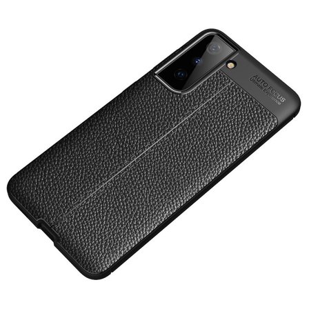 Smcase Samsung Galaxy S21 Plus 5G Kılıf Deri Dokulu Niss Silikon  Nano Ekran Koruyucu  Kamera Koruyucu