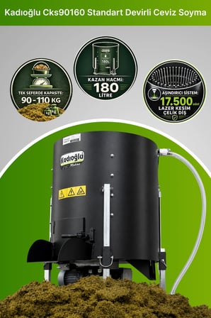 Kadıoğlu Cks90160D Ceviz Soyma Makinesi Devir Ayarlı