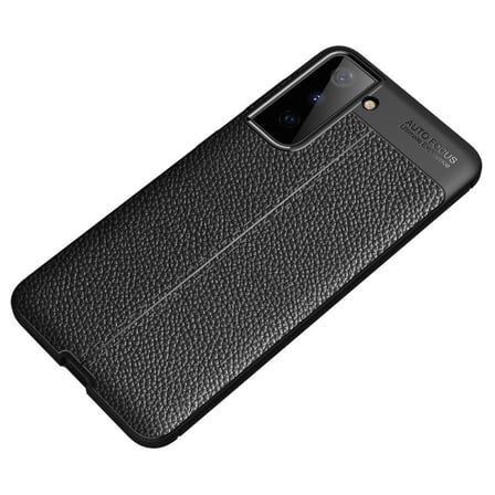 Smcase Samsung Galaxy S21 Plus 5G Kılıf Deri Dokulu Niss Silikon  Tam Kapatan Ekran Koruyucu